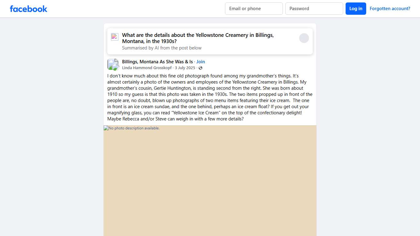 Billings, Montana As She Was & Is | I don’t know much about this fine old photograph found among my grandmother’s things | Facebook